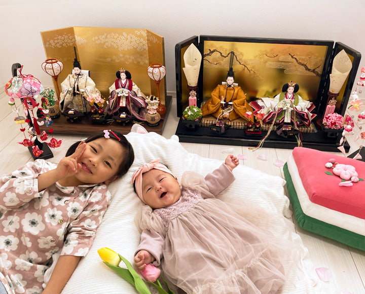 祐月雛人形初節句収納飾り箱付きタイプ