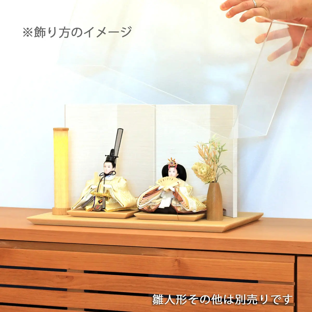 被せるアクリルケース｜平飾り雛人形｜ケースカバー｜45cm台お雛様専用
