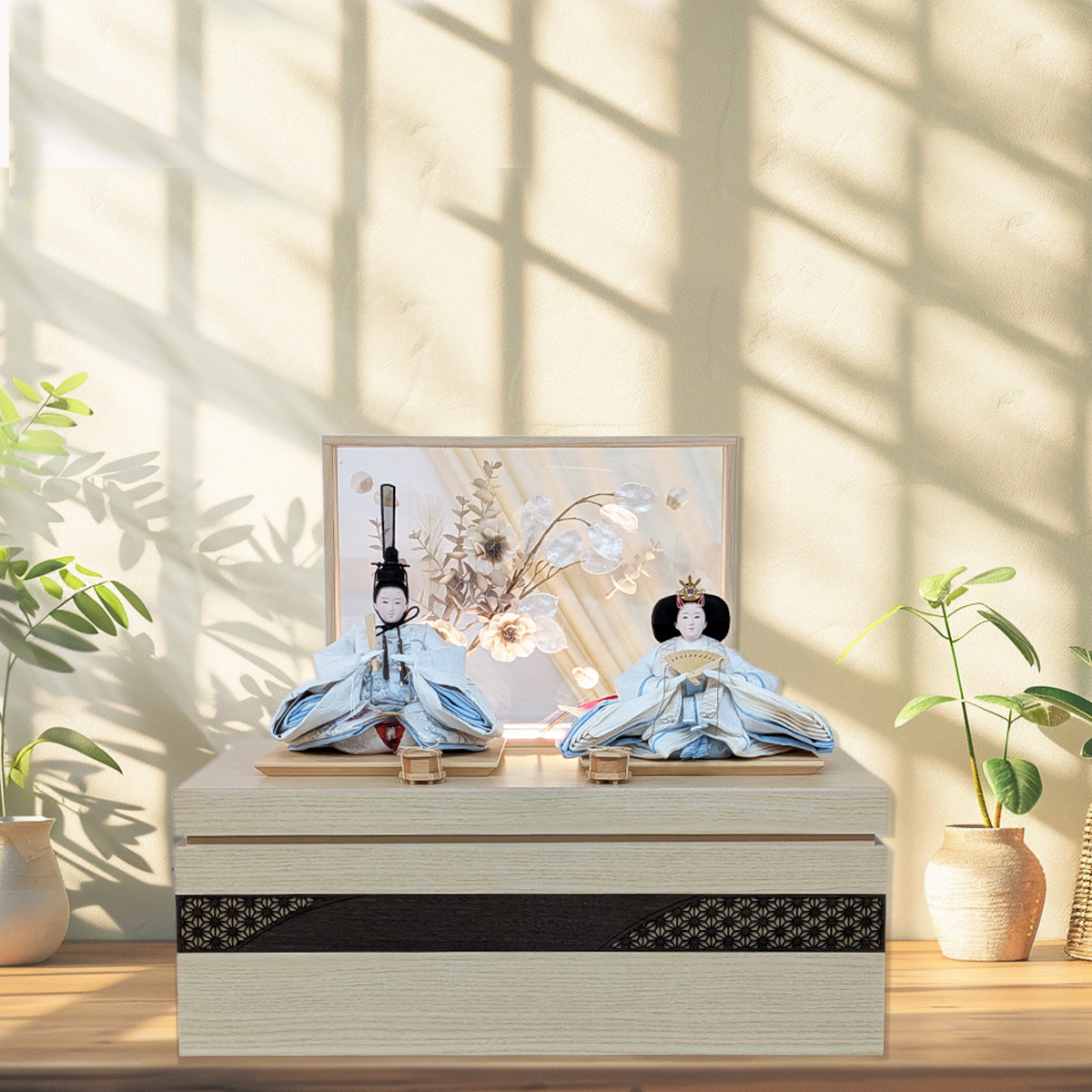 A modern and innovative girl doll in a white kimono [Flower Girl