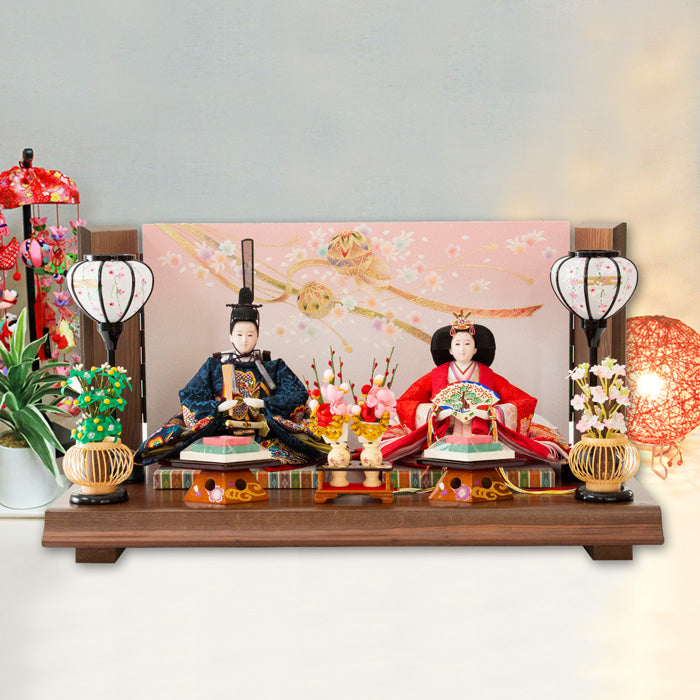 古い京都の街並みのテイスト古民家調の雛人形 親王飾り 雛飾り【お雛様 風香雛】