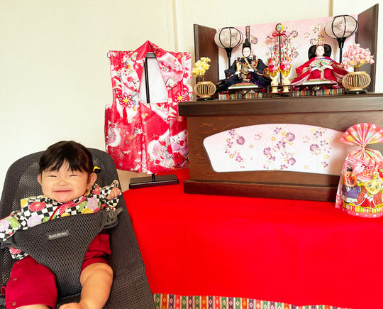 可愛らしい雛人形-静岡県焼津市の糸ちゃん-初節句のひな祭り 人形のひなせい