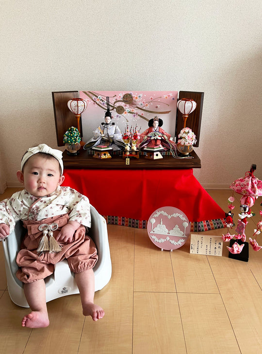 三重県松阪市の凪ちゃん.汐くん｜10ヶ月の双子の初節句のひな祭り