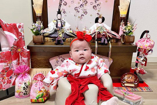 コンパクトでこんなに本格的:愛知県小牧市の実真ちゃん:雛祭り 雛人形