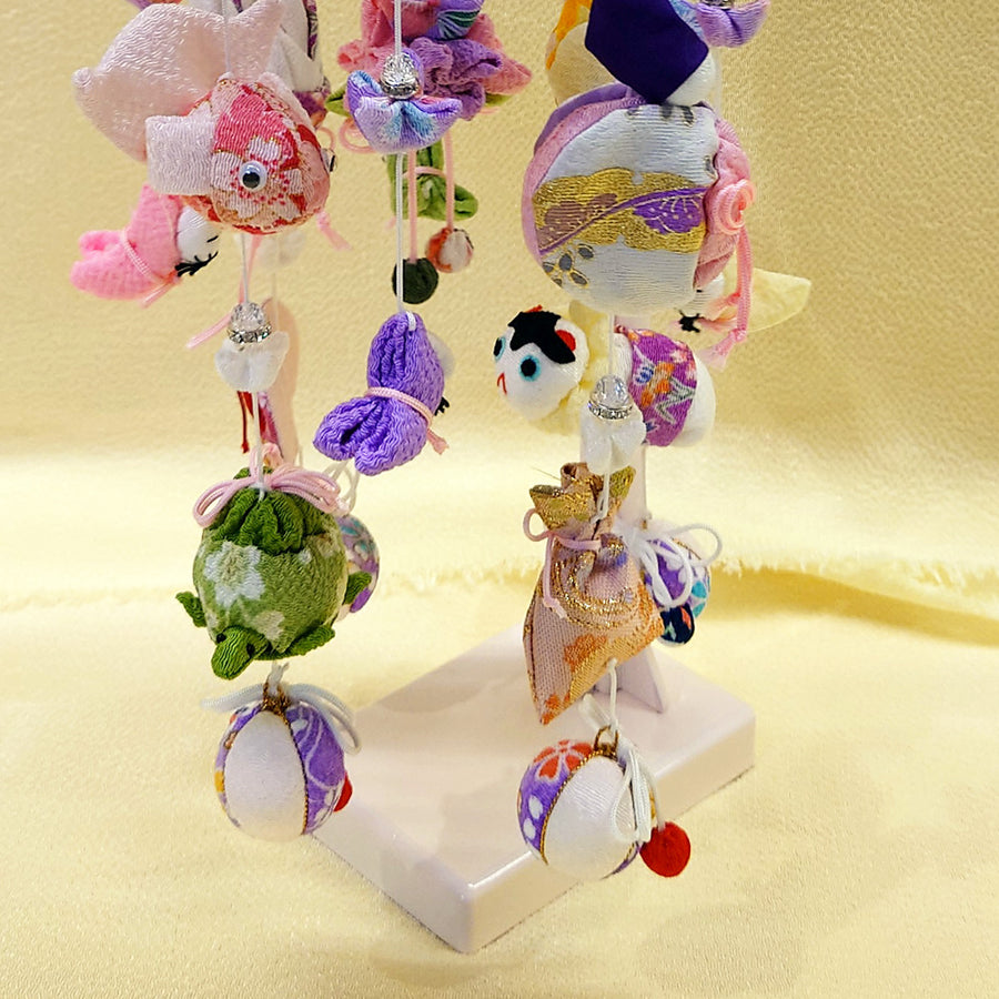 Hanging Hina Doll Decoration | No. 12 Rondelle | Height 45cm with stand | Festival Decoration | Hina Dolls