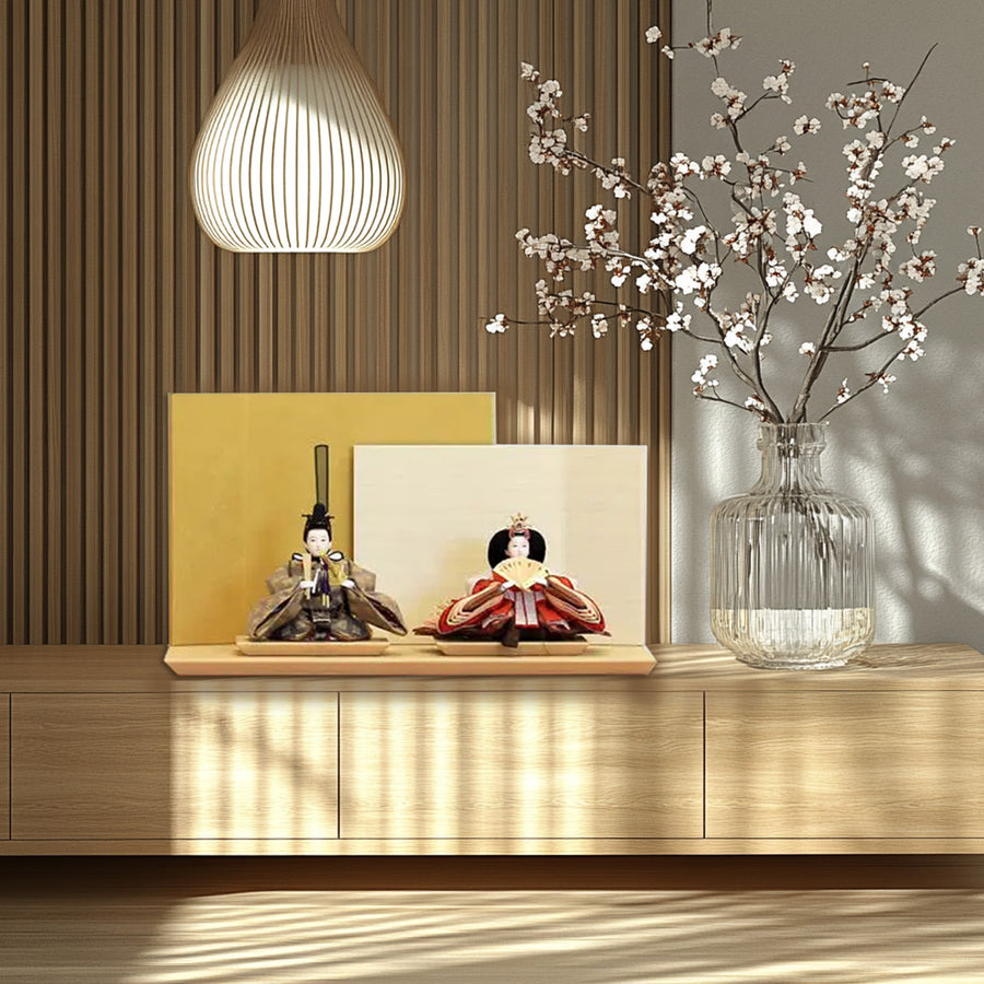 Simple-Flower Girl Shinohina | 45cm | Small Hina doll | Pricey | Stylish face Hina doll | Cute compact Hina doll | Hina doll Japanese modern Nordic style