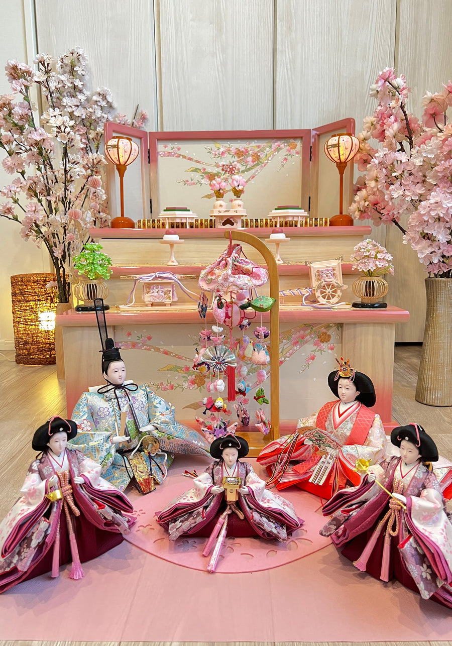 三人官女 (お道具なし) 雛人形 雛祭り 雛人形道具 初節句 海外土産 