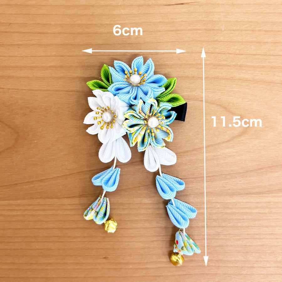 インバウンド向け 花かんざし 青