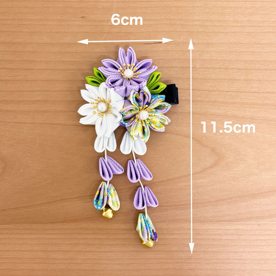 インバウンド向け 花かんざし紫