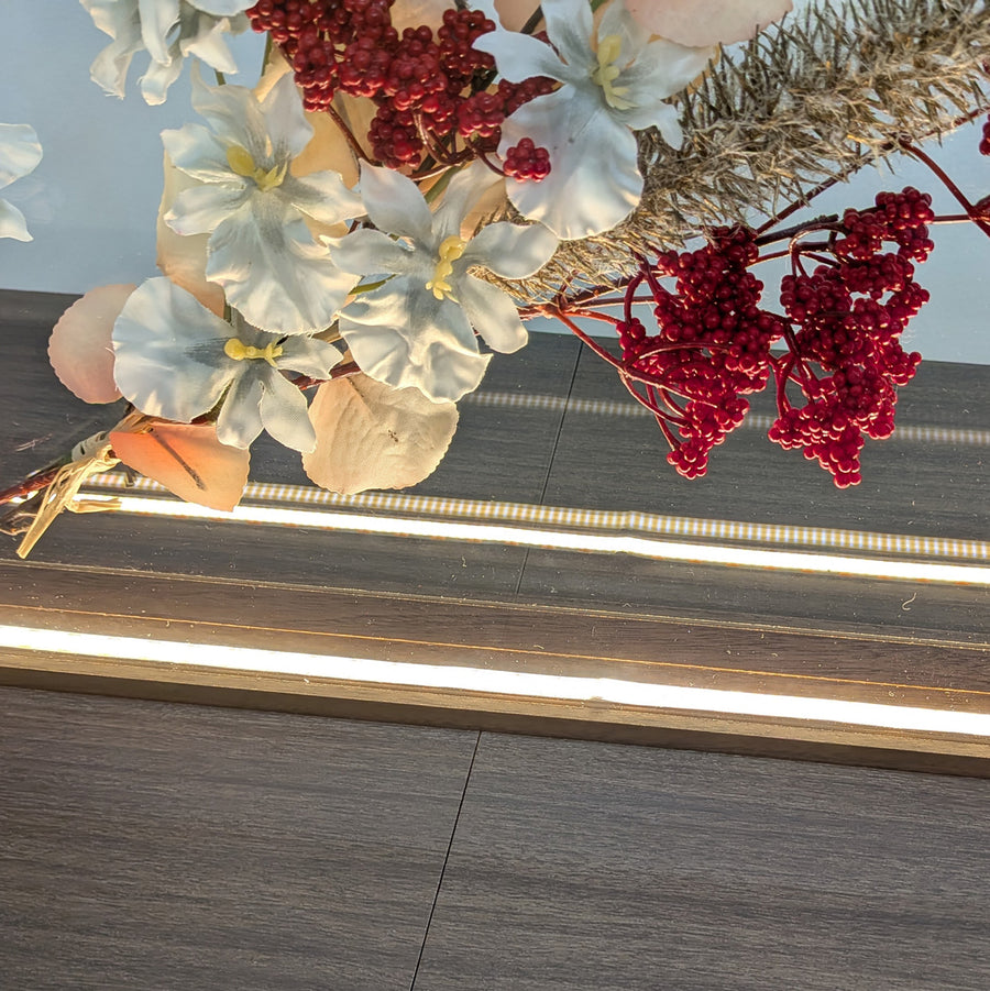 LEDが光るアクリル板のお屏風