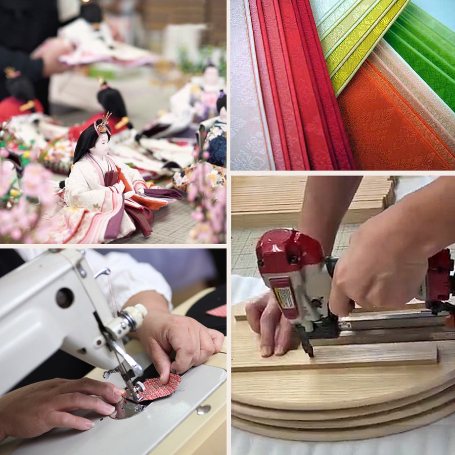 Sui Hina Doll | 45cm in a round case | Simple-Flower Girl | Stylish Hina Doll | Compact Hina Doll | Modern Hina Doll | Cute and popular interior | Simple