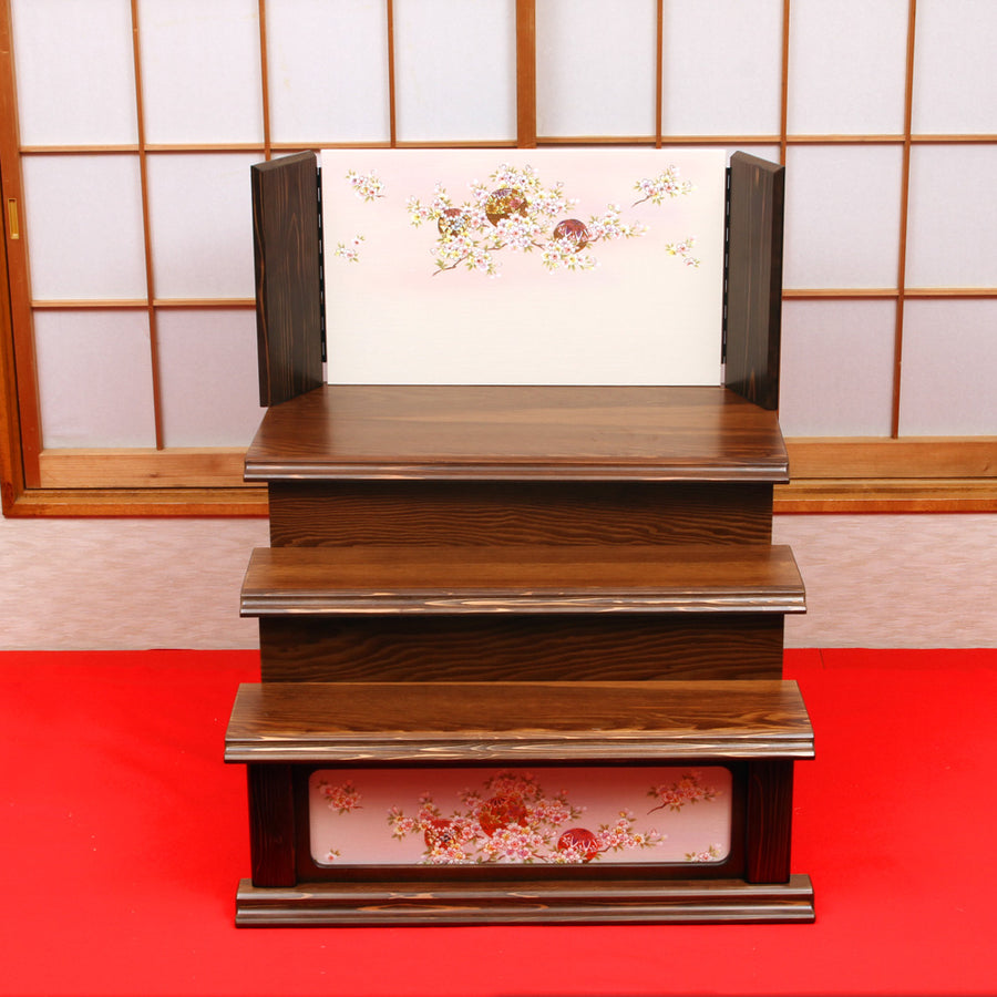 鞠に桜柄の台屏風