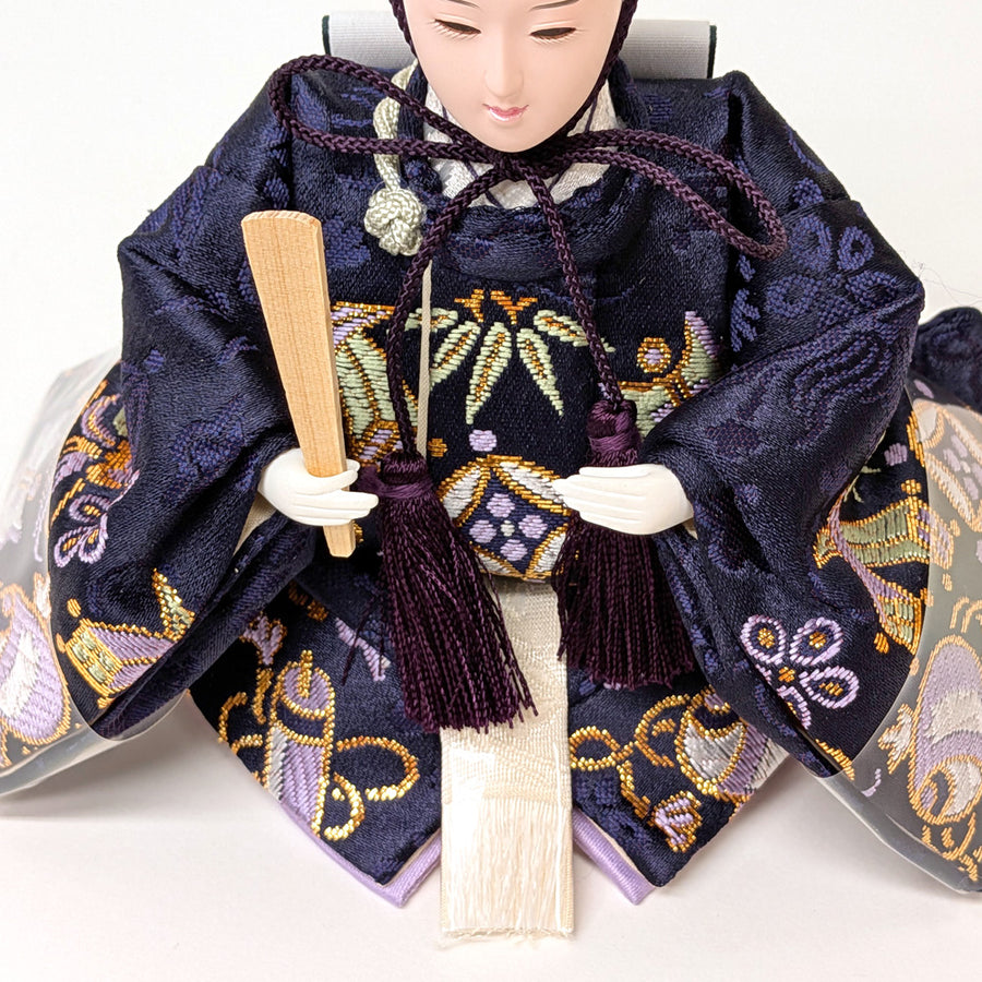 flower-girl Shine もな雛｜45cm｜LEDライト付きで艶やな雛人形｜かわいいコンパクトお雛様｜今どきのひな人形 おひなさま｜