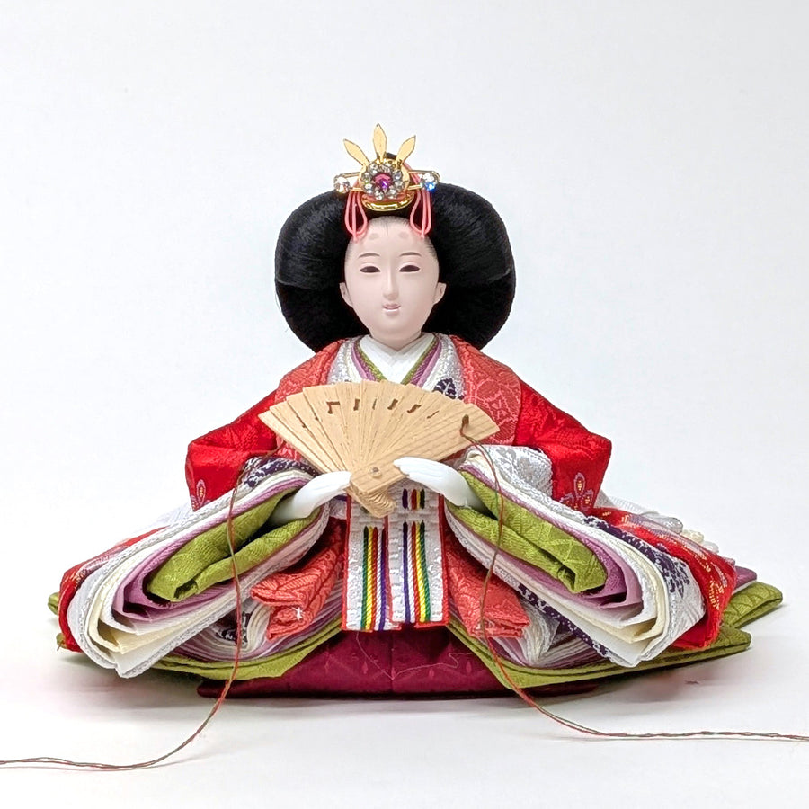 flower-girl Shine もな雛｜45cm｜LEDライト付きで艶やな雛人形｜かわいいコンパクトお雛様｜今どきのひな人形 おひなさま｜