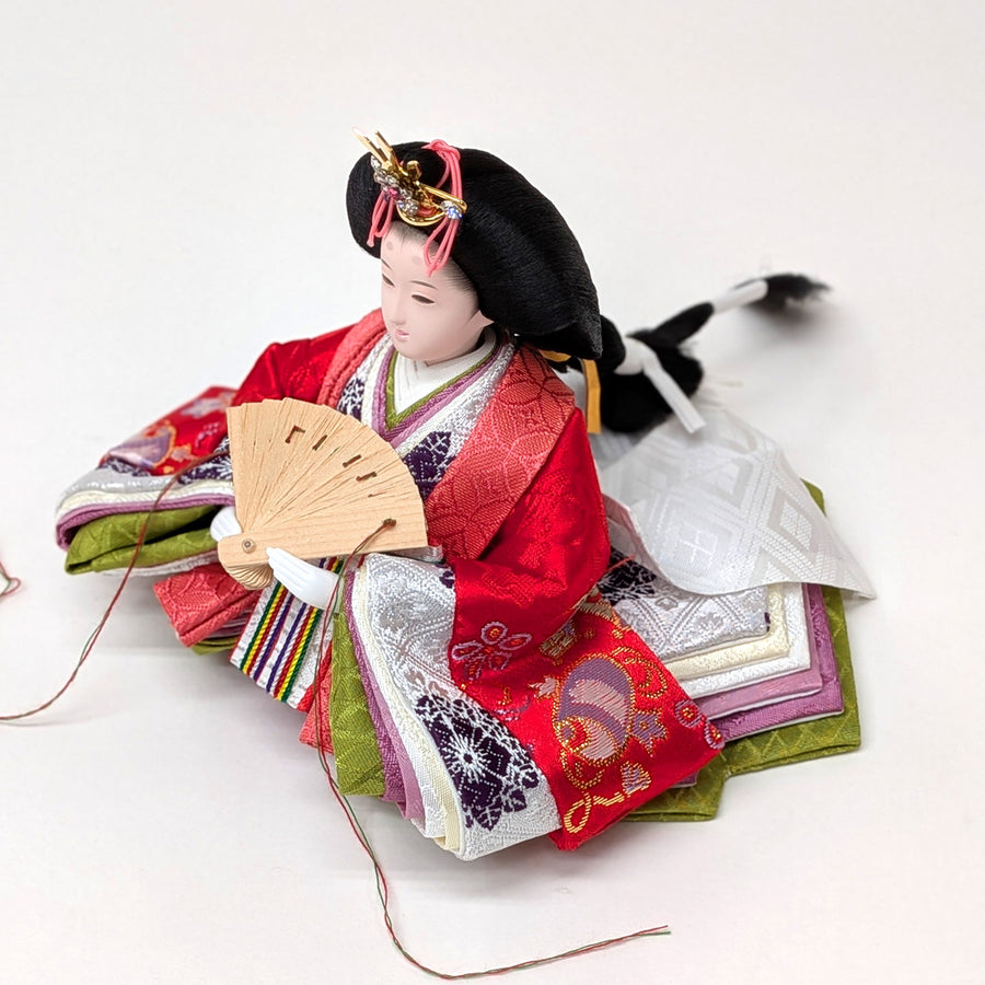 flower-girl Shine もな雛｜45cm｜LEDライト付きで艶やな雛人形｜かわいいコンパクトお雛様｜今どきのひな人形 おひなさま｜