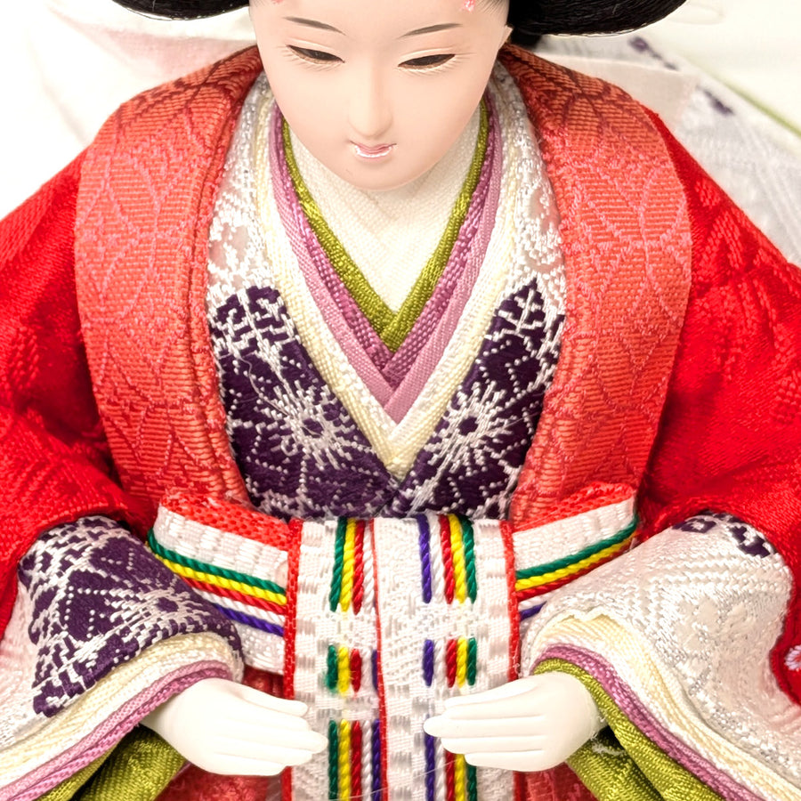 flower-girl Shine もな雛｜45cm｜LEDライト付きで艶やな雛人形｜かわいいコンパクトお雛様｜今どきのひな人形 おひなさま｜