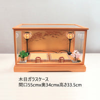 雛人形ケースのみ 【木目ガラスケース単品 販売 】ひな祭りの