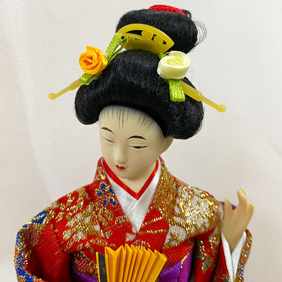 日本人形　赤
