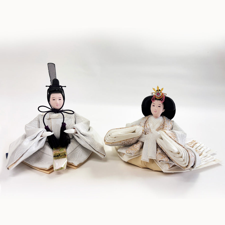 白とミルクティベージュのお着物