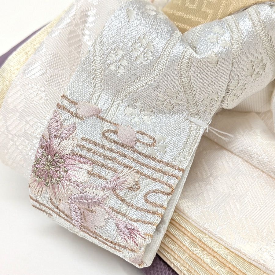お雛様　着物の刺繍