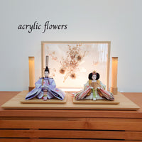 雛人形 LED照明付き LED照明屏風！モダン 雛人形【Flower Girl Belle 咲菜雛】ひな祭りの