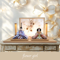 雛人形 LED照明付き LED照明屏風！モダン 雛人形【Flower Girl Belle 咲菜雛】ひな祭りの