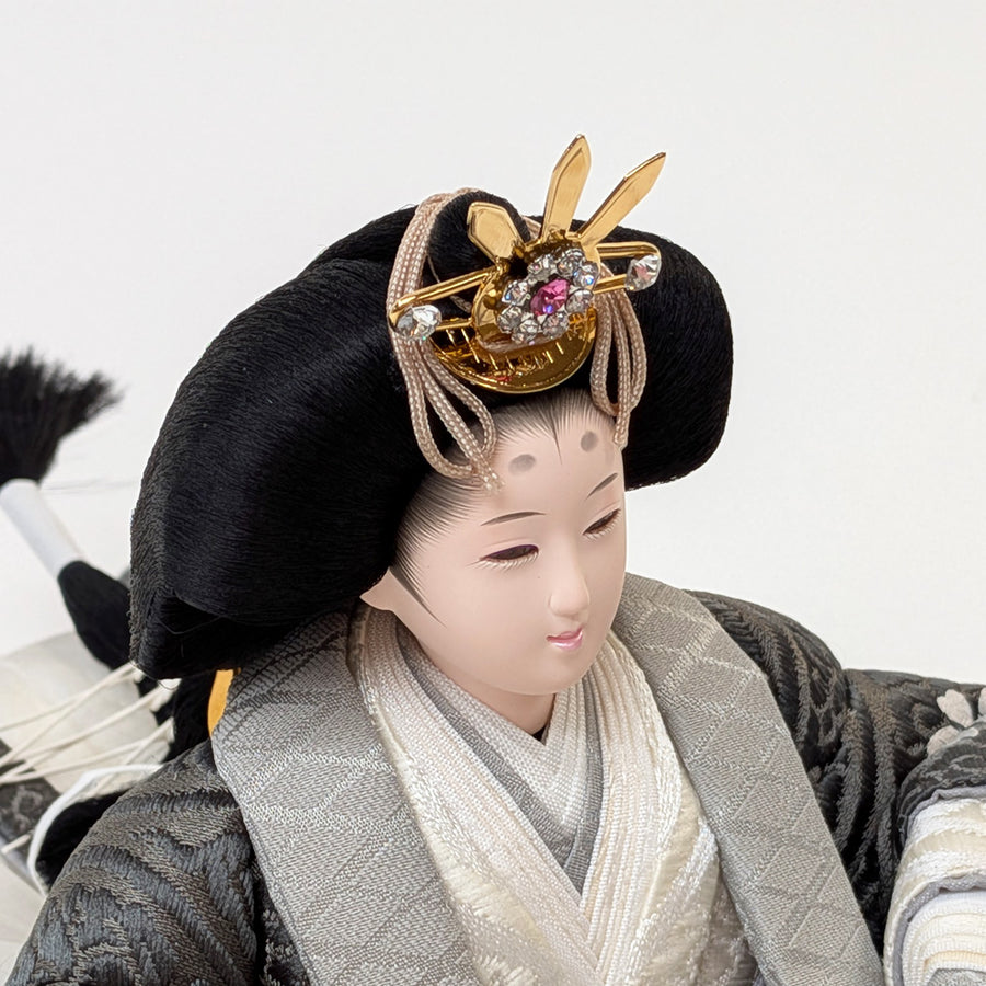 Simple-Flower Girl Shinohina | 45cm | Small Hina doll | Pricey | Stylish face Hina doll | Cute compact Hina doll | Hina doll Japanese modern Nordic style