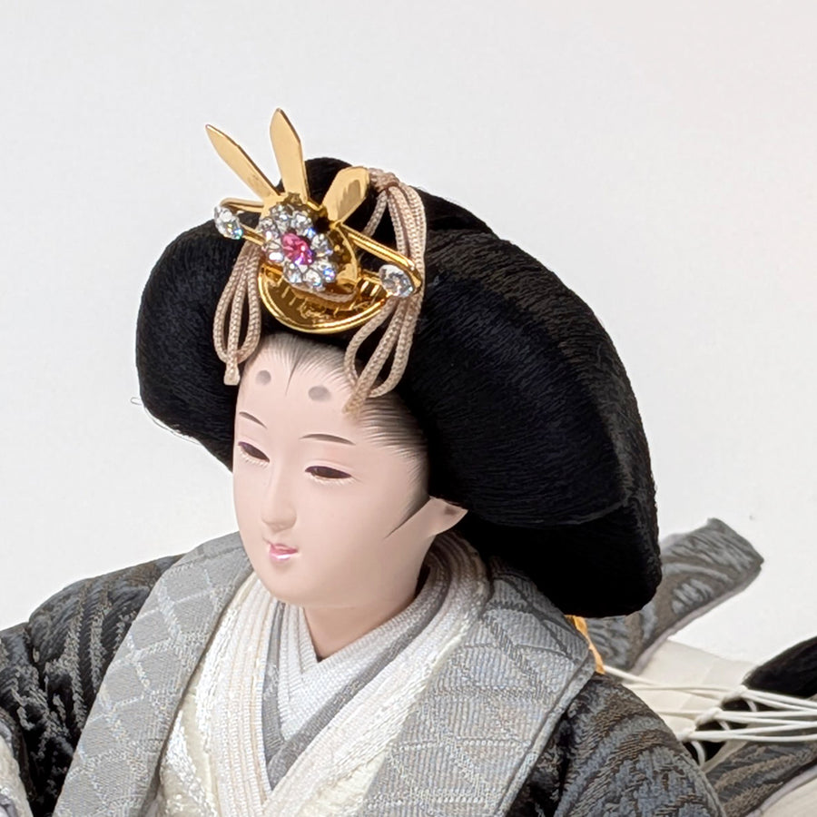 Simple-Flower Girl Shinohina | 45cm | Small Hina doll | Pricey | Stylish face Hina doll | Cute compact Hina doll | Hina doll Japanese modern Nordic style