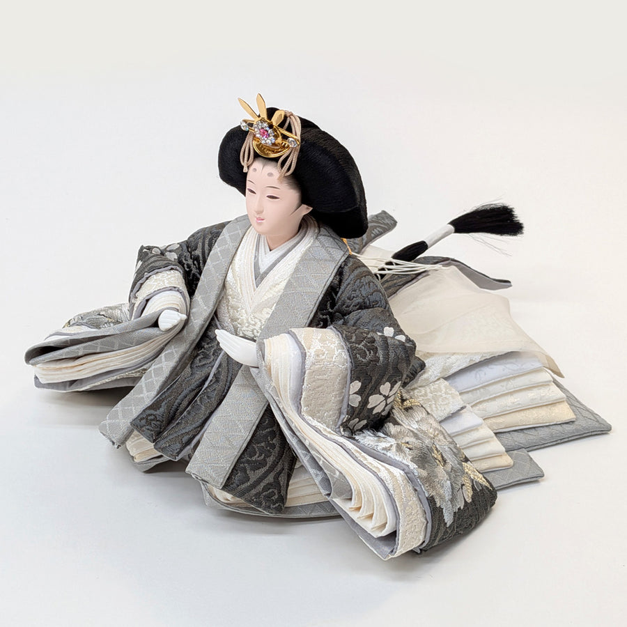 Simple-Flower Girl Shinohina | 45cm | Small Hina doll | Pricey | Stylish face Hina doll | Cute compact Hina doll | Hina doll Japanese modern Nordic style