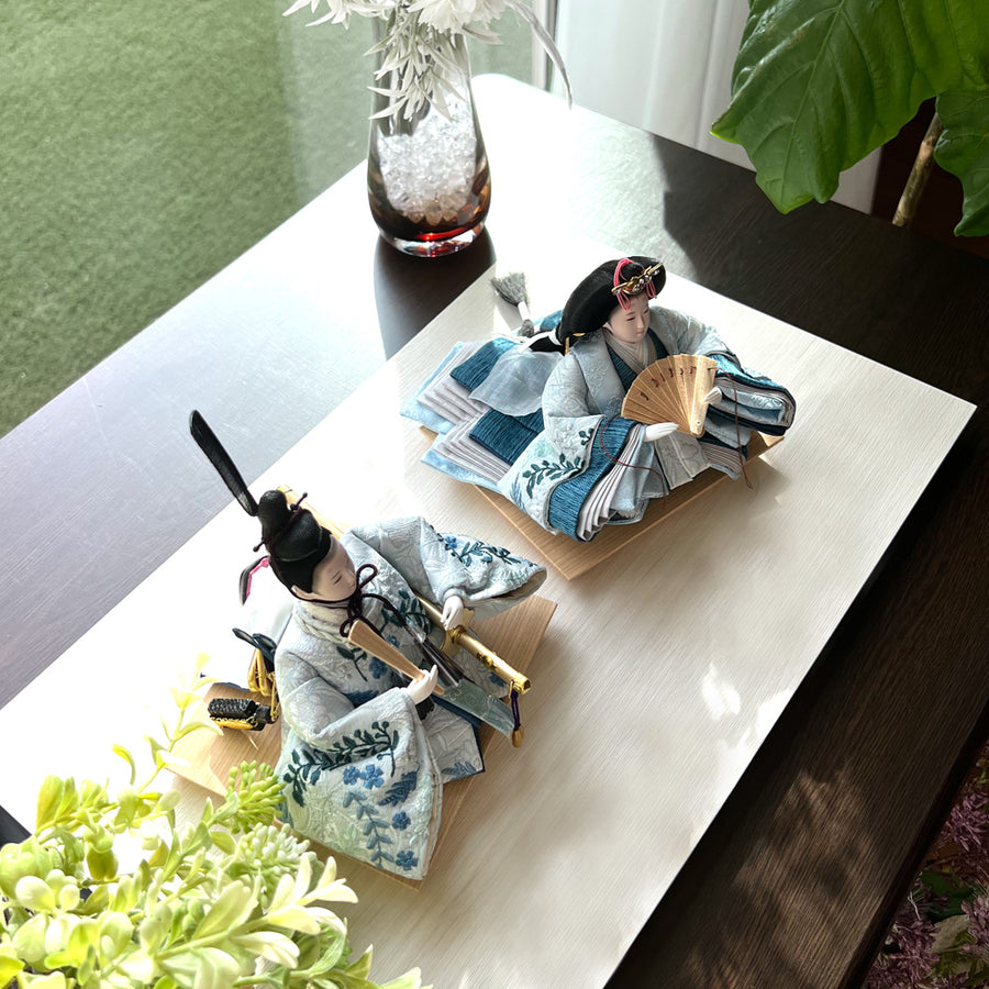 ブルーの着物そう雛