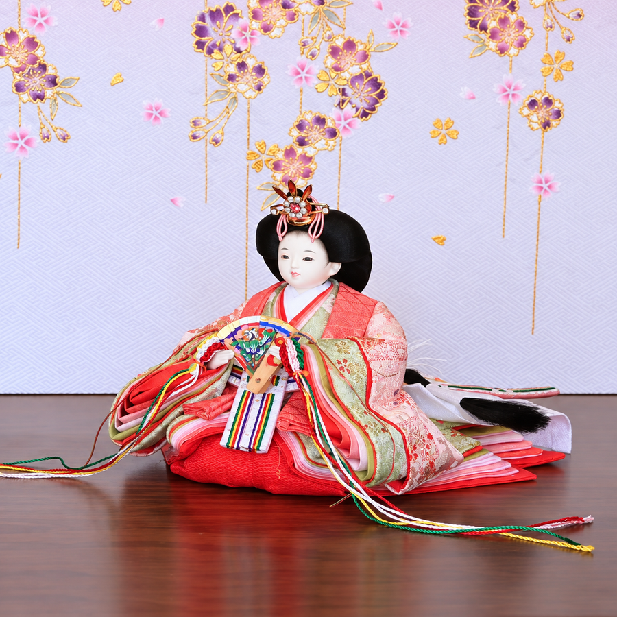 うさぎの雛人形　リボン柄 うさぎ好きな方へ 雛人形 かわいい愛嬌のあるうさぎ模様柄【うさ雛