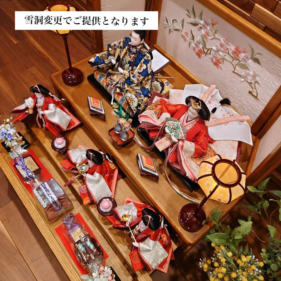 人数が5人でお顔が素敵な雛人形 しまえるタイプ【優里花雛】ひな祭りの