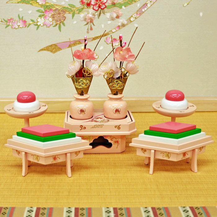 ピンク桃色で春を感じる雛人形収納式三段飾り お雛様 雛飾り【亜加莉雛